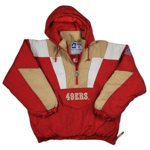 Vintage 90s San Francisco 49ers Starter Pro Line NFL Pullover Jacket Men’s L
